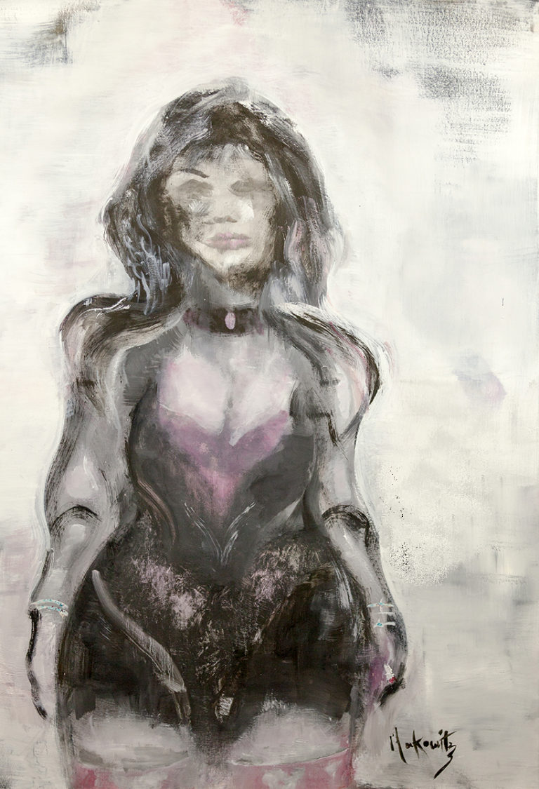 Transition, Out and About, contemporary abstract portraiture, figurative expressionism, emotional art, identity in art, LGBTQ art, transgender artist, queer contemporary painting, mixed media fine art.