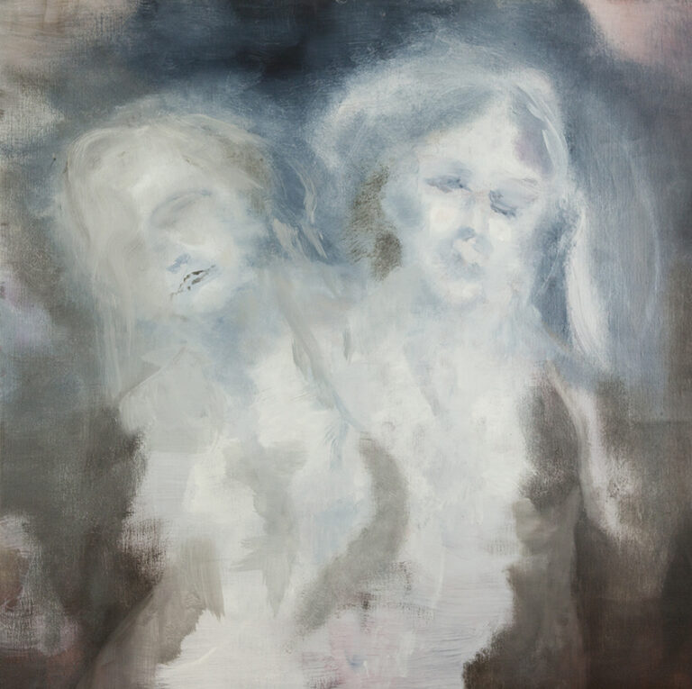 Transition, Out and About, contemporary abstract portraiture, figurative expressionism, emotional art, identity in art, LGBTQ art, transgender artist, queer contemporary painting, mixed media fine art.