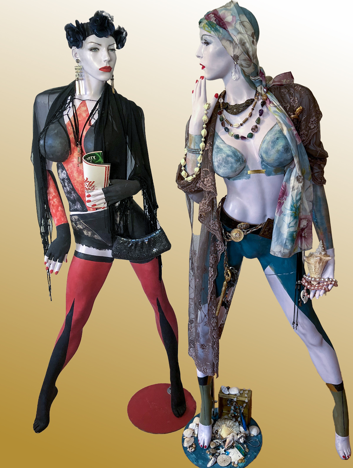 sculpture, hand painted mannequin, mannequin,